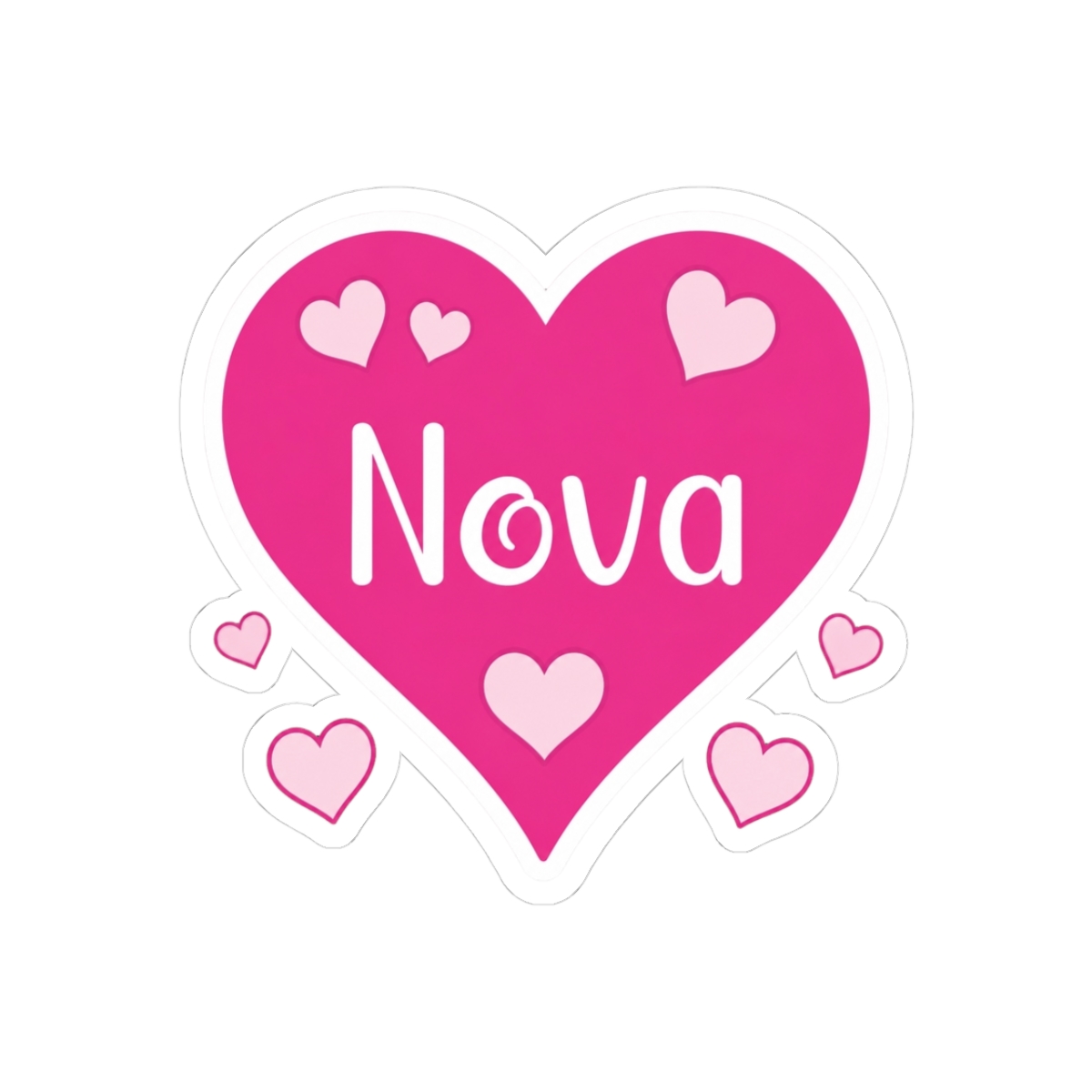 Nova Name Pink Heart | Baby Nova - alternate angle 2, merchandise